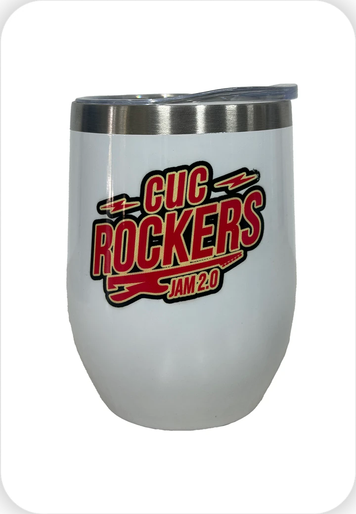 Vaso blanco con diseño CUC Rockers Jam 2.0