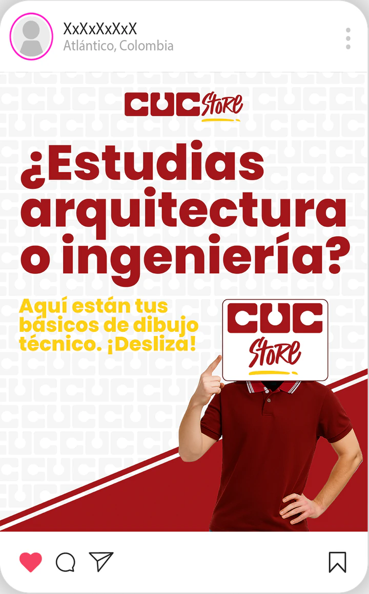 Pieza de CUC Store sobre útiles de dibujo técnico para arquitectura e ingeniería